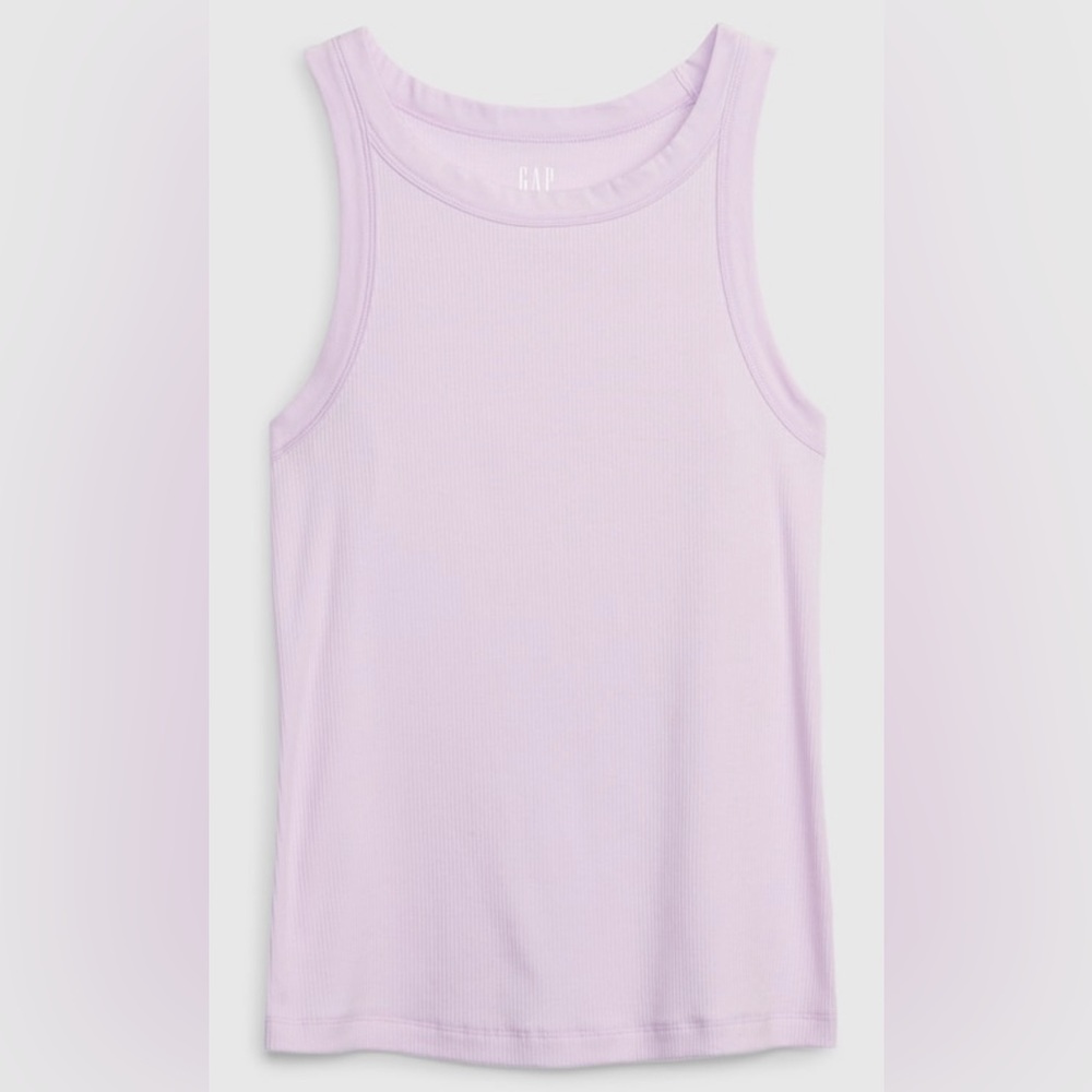 NWT Gap Rib Halter Top, S, Purple Lilac